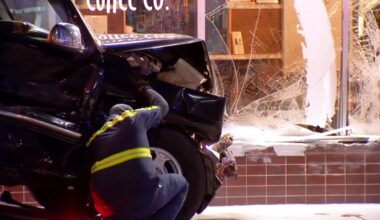 Truck slams into Downtown Fresno coffee shop after running red light