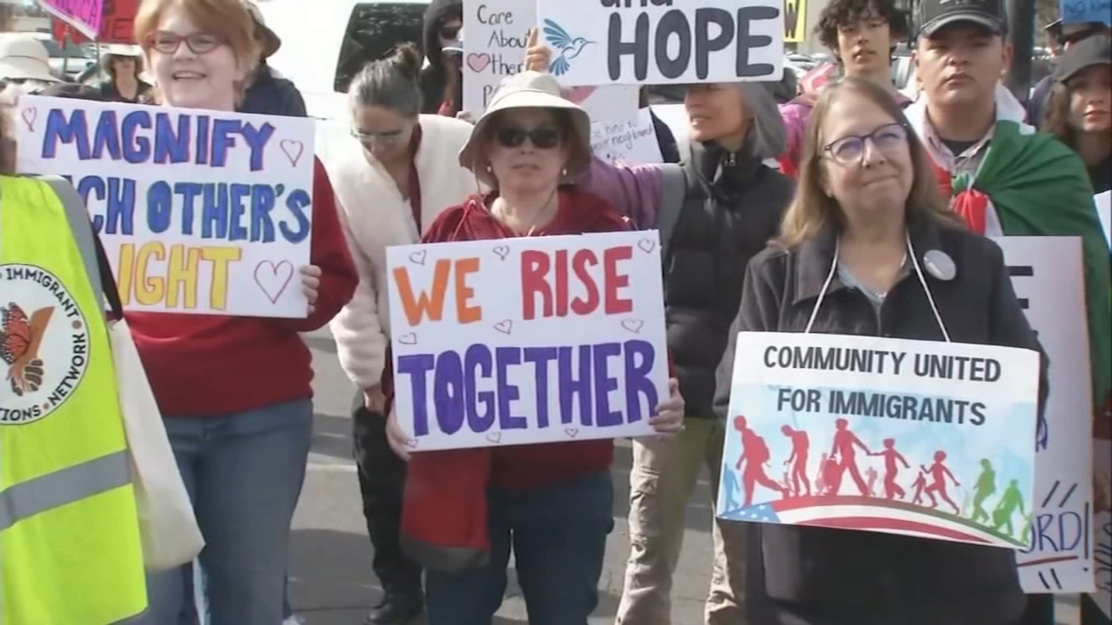East Bay protesters march against ICE immigration enforcement, Flock camera surveillance