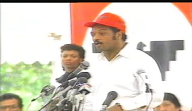 Reverend Jesse Jackson visited Central California in 1988