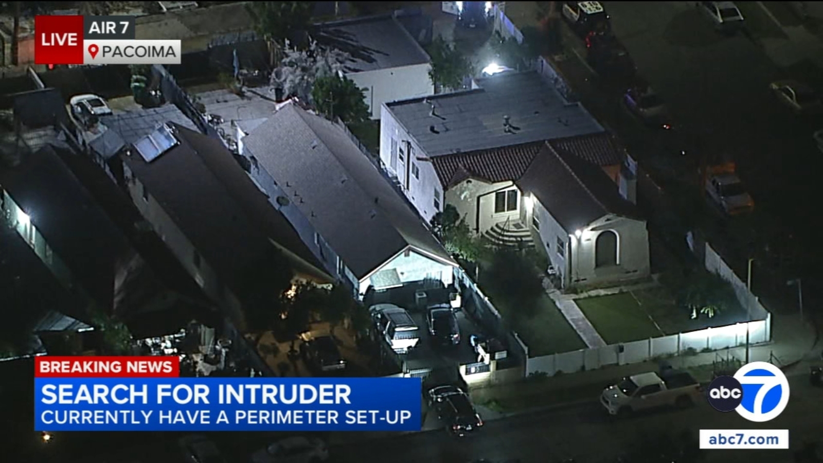 Suspected intruder barricaded inside Pacoima home