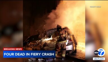 4 killed in fiery single-vehicle crash in Long Beach, authorities say