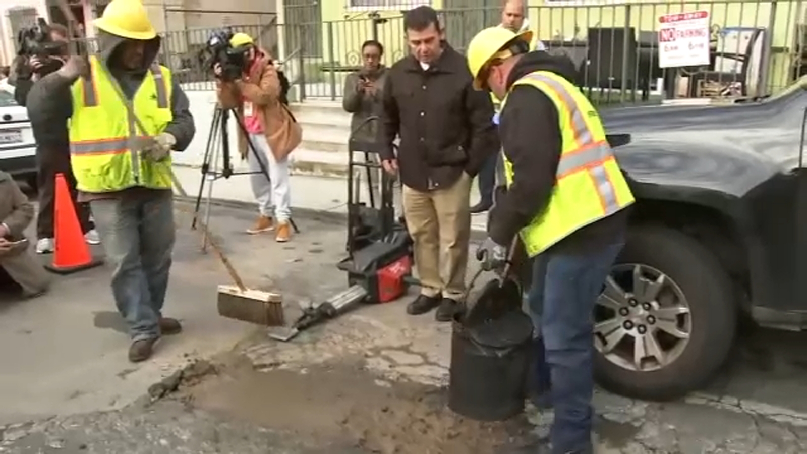 Rain in Los Angeles: Mayor Karen Bass says crews are stepping up pothole repairs after storms