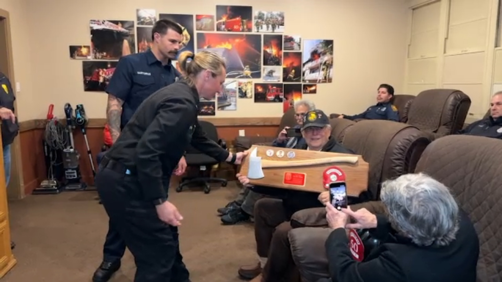 Family receives replicas of late father's LAFD memorabilia lost in Eaton Fire