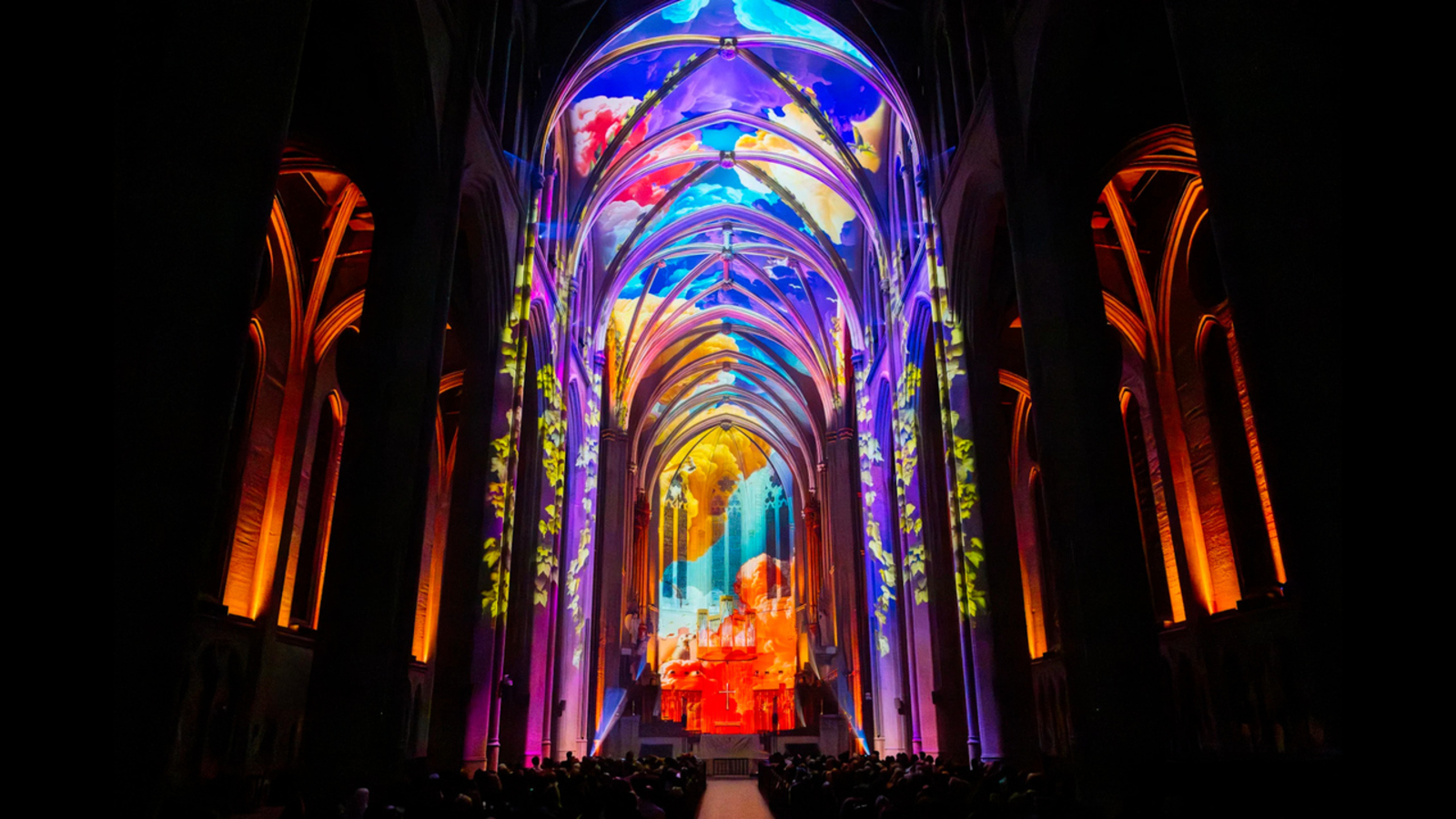 AURA lights up San Francisco's Grace Cathedral in a breathtaking multimedia spectacle