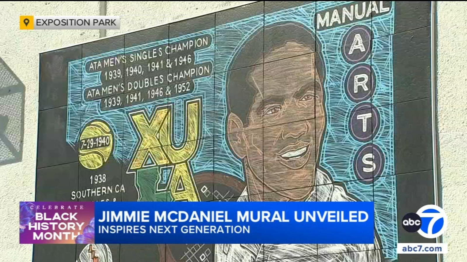 New Los Angeles mural honors local tennis trailblazer Jimmie McDaniel and preserves Black history