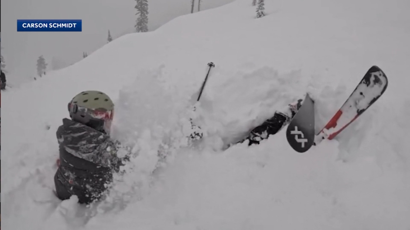 Friends from Sacramento rescue man buried in snow while skiing at Palisades Tahoe: video