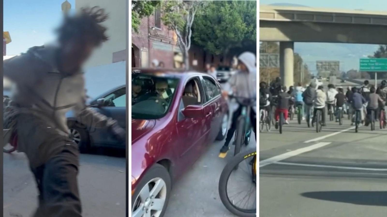 Group in car attacked in San Francisco by dozens of bicycle riders in violent 'ride out'