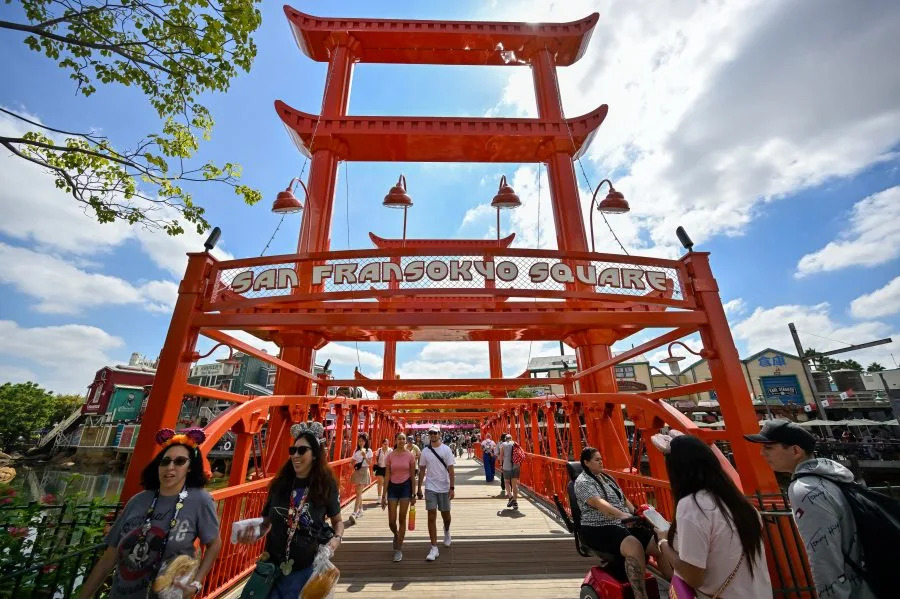 Anaheim, CA – September 06: San Fransokyo Square inside Disney California Adventure in Anaheim, CA, on Wednesday, September 6, 2023. (Photo by Jeff Gritchen/MediaNews Group/Orange County Register via Getty Images)