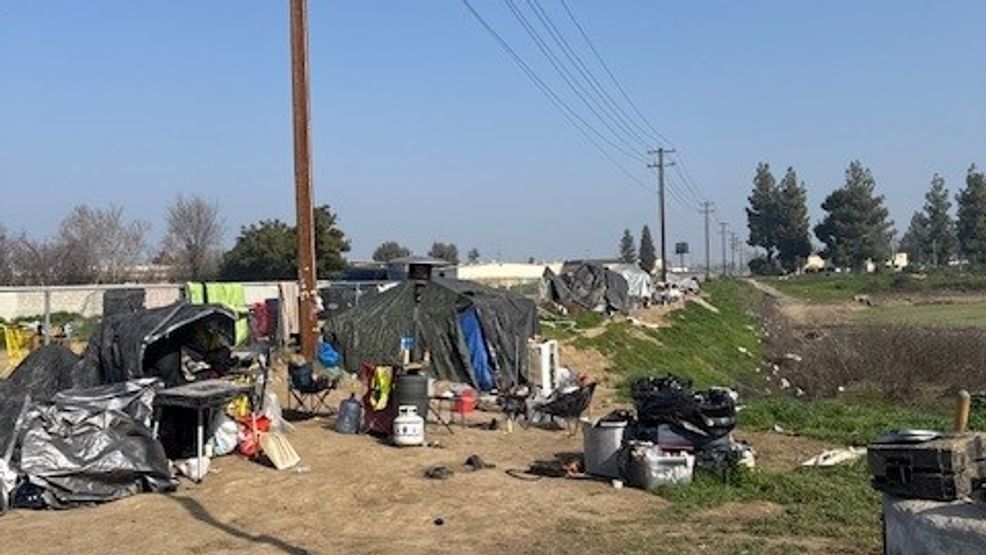 Seven people were arrested after complaints of a growing encampment on District Boulevard. PHOTO: BPD