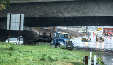 Soggy roadways, flooding on the 710 as major storm drops over 2 inches of rain on Long Beach • Long Beach Post News
