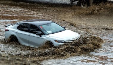 Soggy roadways, flooding on the 710 as major storm drops over 2 inches of rain on Long Beach • Long Beach Post News