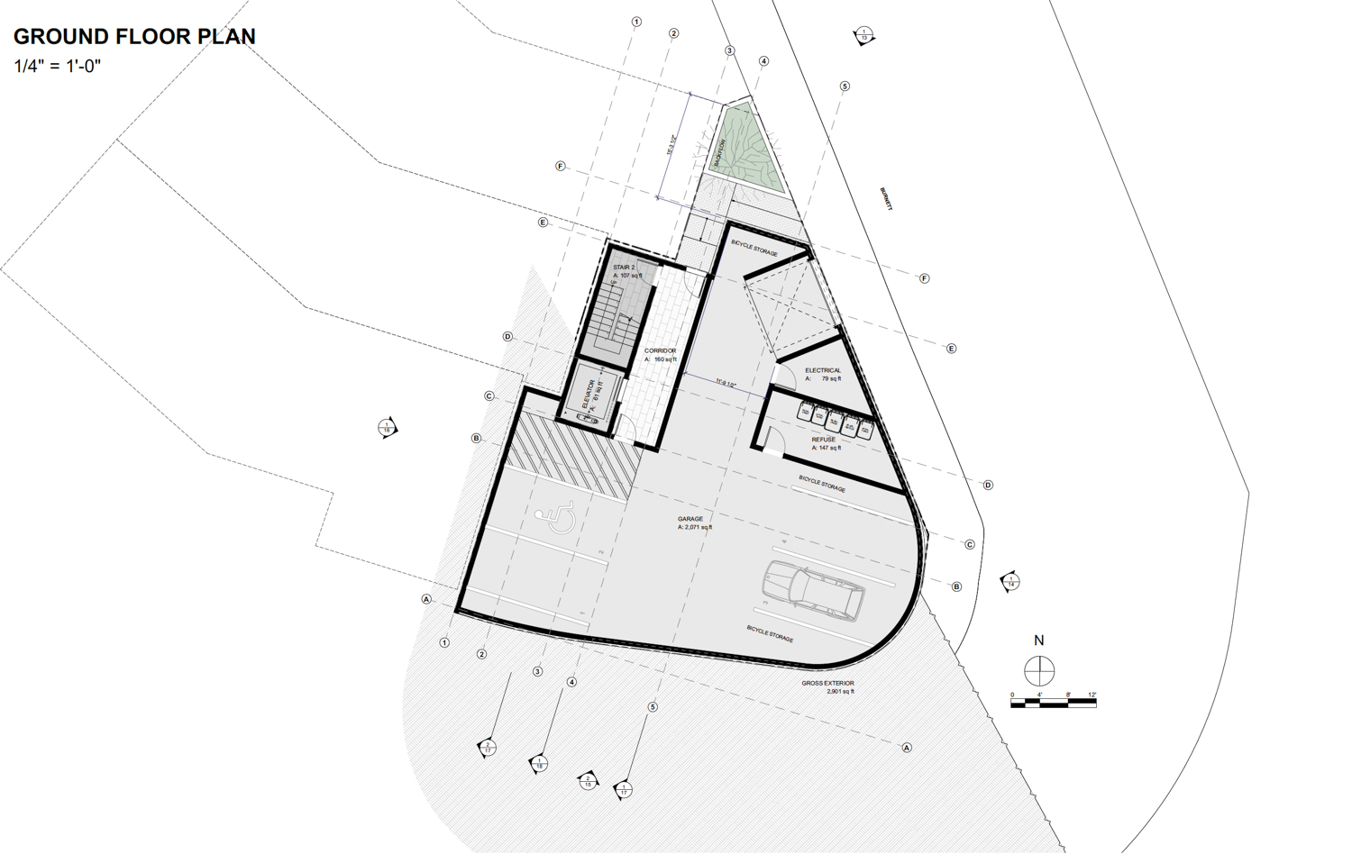 2 Crestline Drive site map, illustration by RG Architecture
