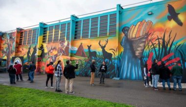 Miwok Middle School in East Sacramento is shown during a March 30, 2024, mural unveiling ceremony. Sacramento police said officers responded to the campus Tuesday morning after a person entered school grounds and caused a disturbance before leaving.