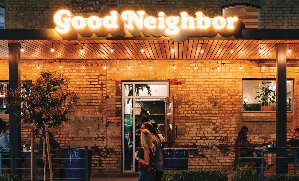 The outside of the Good Neighbor restaurant in midtown Sacramento