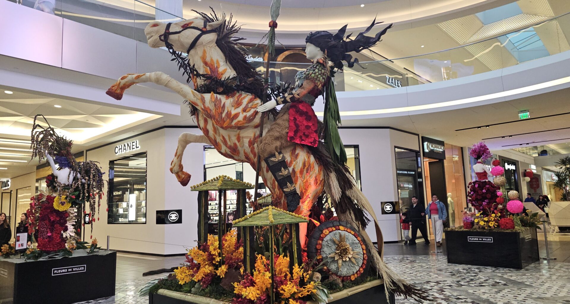 A stunning floral exhibit for the Year of the Horse Lunar New Year is on exhibit at Westfield Valley Fair through Feb. 17.