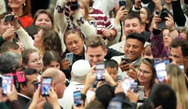 Pope Leo meets with Long Beach students whose school was desecrated