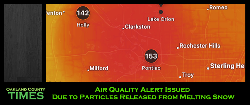 Air Quality Alert Issued Due to Particles Released from Melting Snow