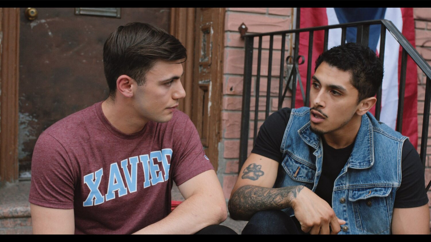 Anthony Monguso, left, and Felix Oliveros star in &ldquo;Bound by Bushwick,&rdquo; a film loosely based on writer-director Mark Montalbano&rsquo;s life.