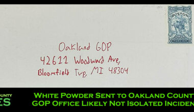 White Powder Sent to Oakland County GOP Office Likely Not Isolated Incident