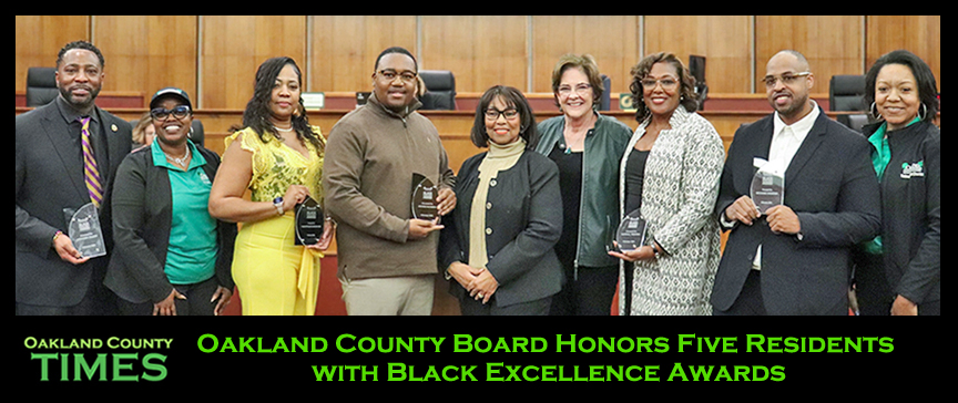 Oakland County Board Honors Five Residents with Black Excellence Awards