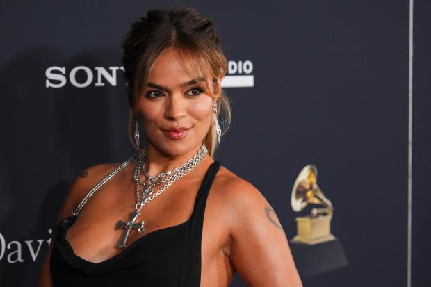 Karol G arrives at the Pre-Grammy Gala