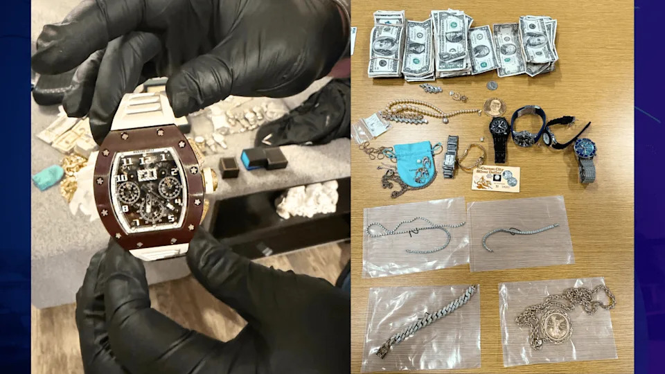 The Chilean burglary crew is accused of stealing over $3 million worth of jewelry, watches, cash and valuables from a Simi Valley jewelry store on May 25, 2025. (Ventura County District Attorney’s Office)