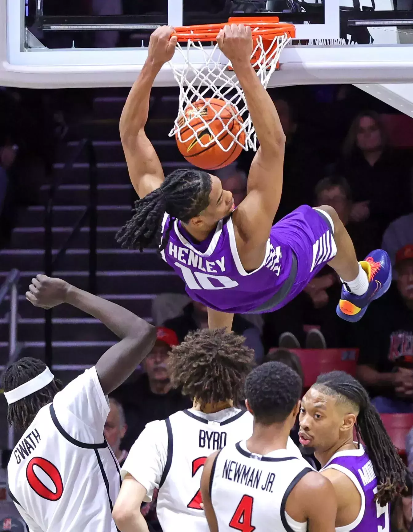 San Diego, CA  Feb.17,  2026:  Then Lopes top San Diego State 73-63 at Viejas Arena in San Diego, CA.   David Kadlubowski/GCU  