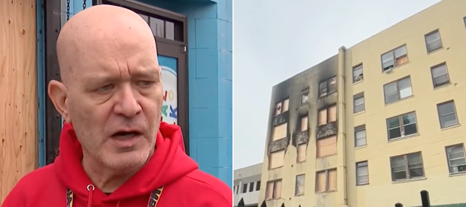 Displaced resident John Gulino discusses the situation with his building with NBC Bay Area.