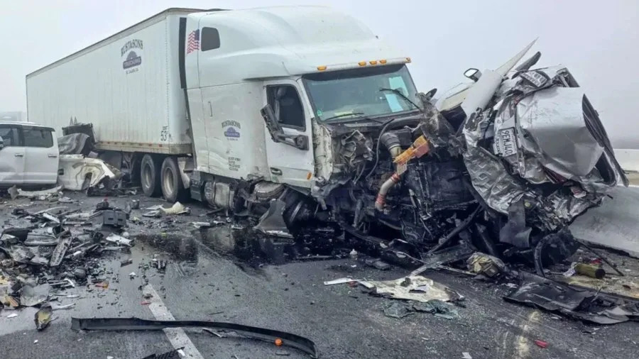 Central Valley pile-up