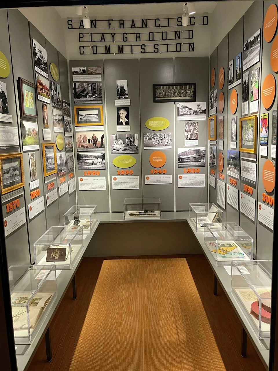 The new museum at Rec and Park headquarters in Golden Gate Park has a capacity of only five people, and reservations are required. (Sam Whiting/S.F. Chronicle)