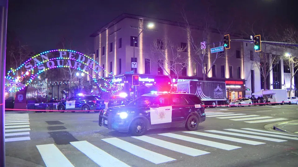 <div>Five people were shot in San Jose's San Pedro Square hours after a Super Bowl watch party. Feb. 8, 2026</div>