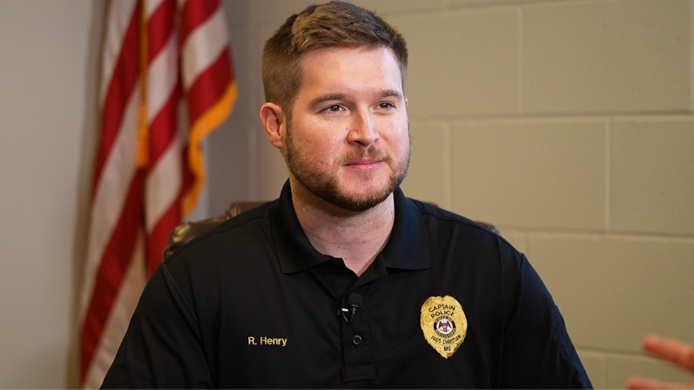 Captain Ryan Henry during the interview with Noah Noble.