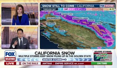 California mountains slammed by blizzard conditions, 10 feet of snow could fall across Sierra peaks | Latest Weather Clips