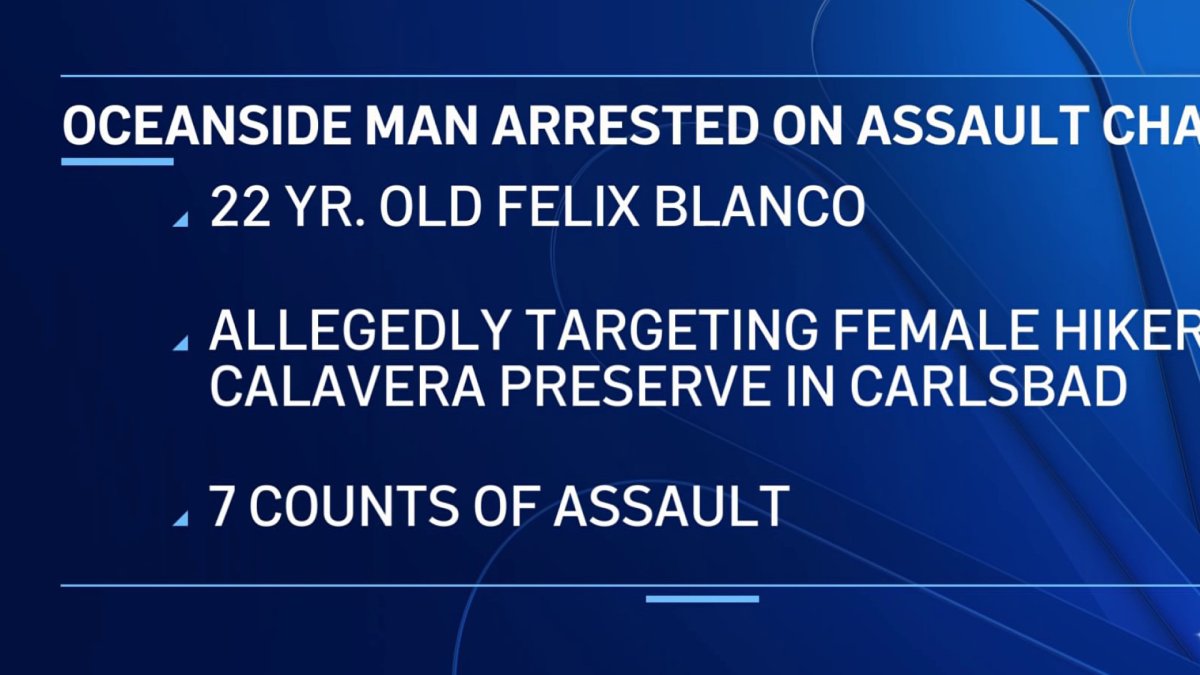Suspect arrested on suspicion of assaulting several women hiking at the Calavera Preserve – NBC 7 San Diego