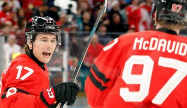 Watch Celebrini’s goal and two assists help lead Canada to an overtime win – NBC Bay Area