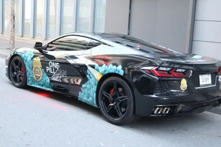 DEA Uses Seized C8 Corvette in San Francisco to Promote Fentanyl Awareness