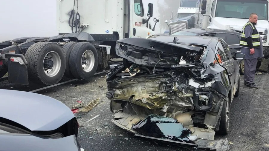 Central Valley pile-up