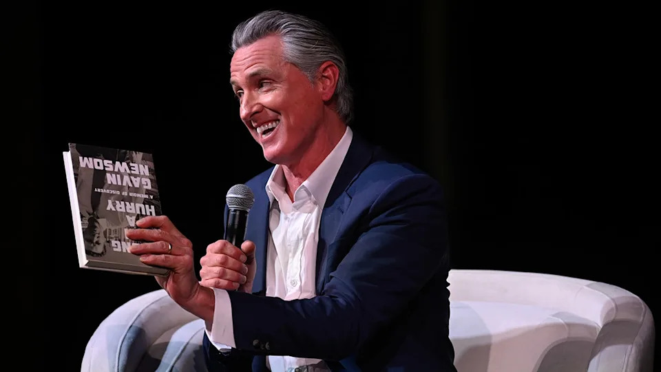 California Gov. Gavin Newsom at book tour stop