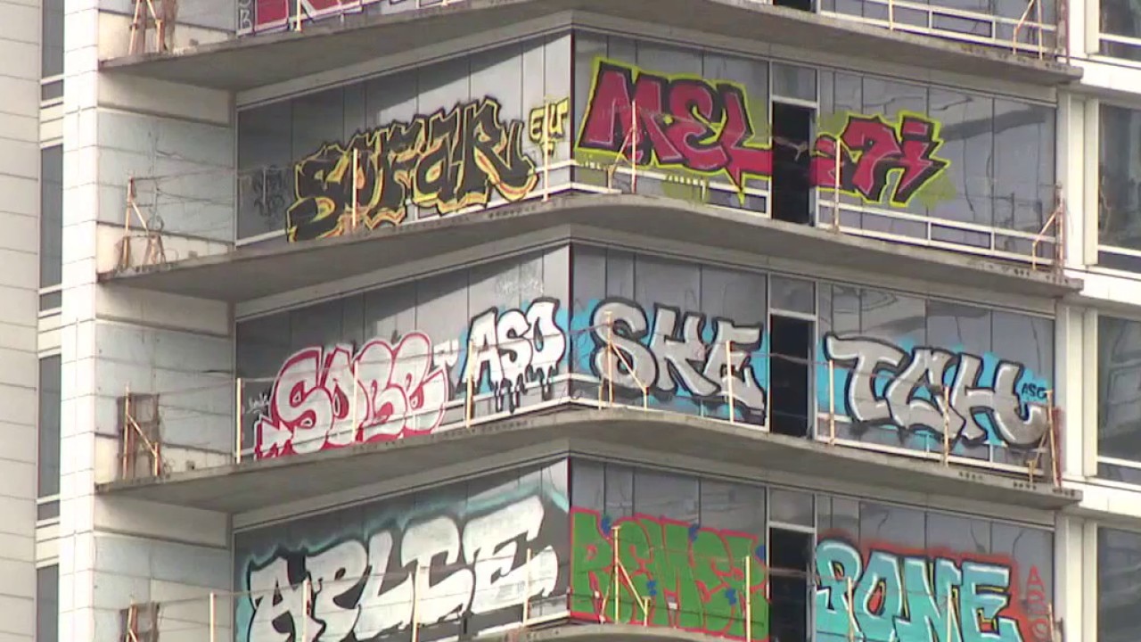 PREVIOUS COVERAGE: Infamous graffiti towers one step closer to cleanup