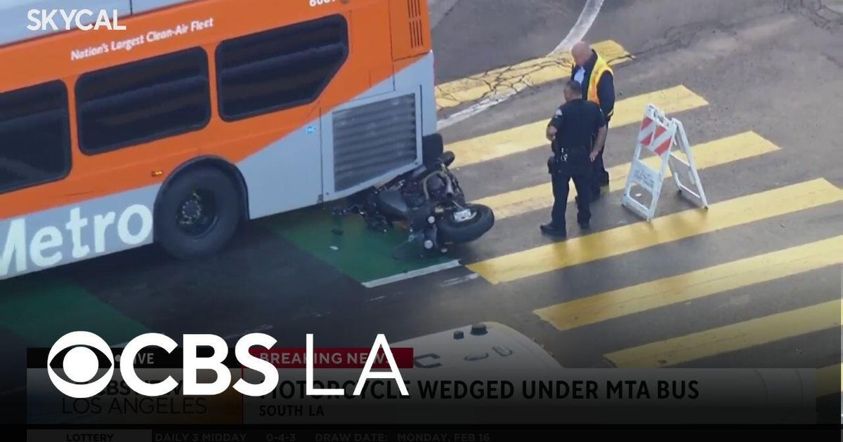 Investigation underway after motorcycle collides with a bus in South Los Angeles