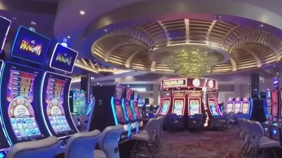 <em>Rows of slot machines inside one of San Diego’s Tribal-owned casinos (FOX 5/KUSI).</em>