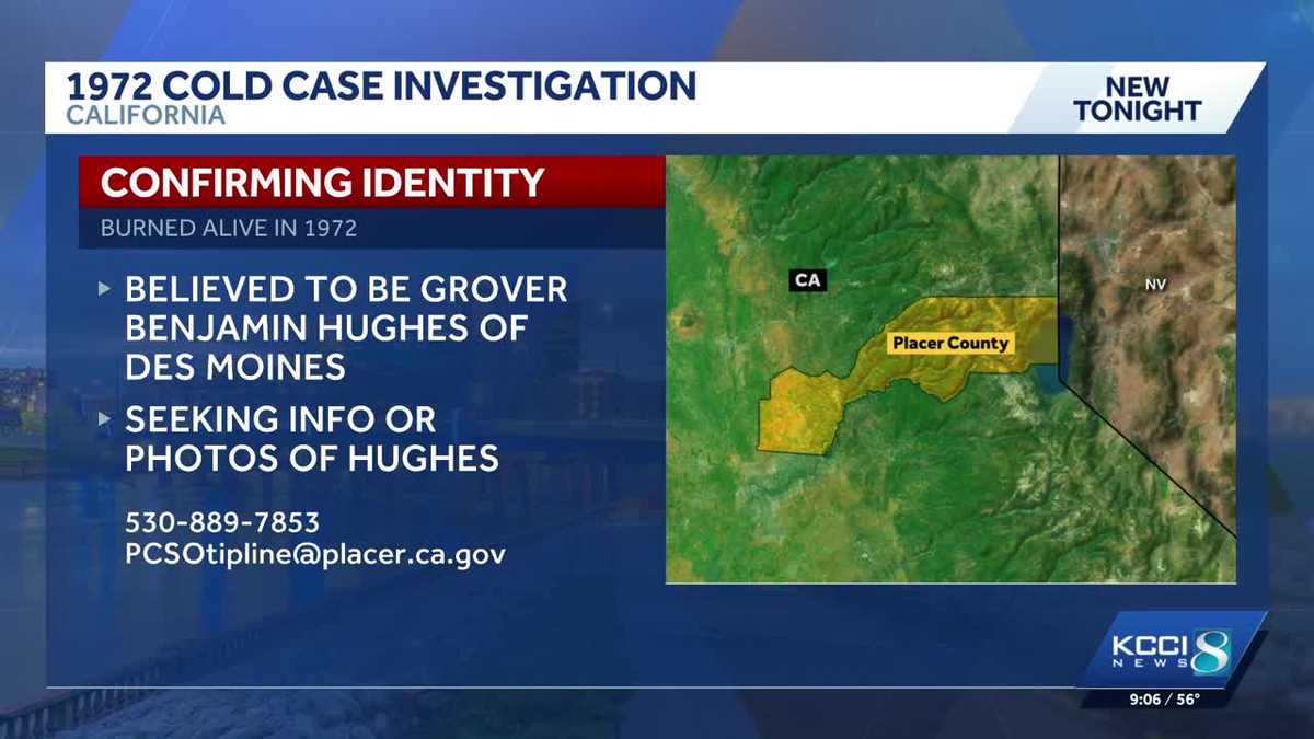 Placer County investigators link 1972 killing to Des Moines man
