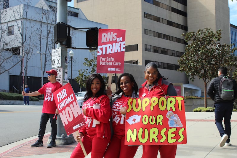 Nurses taking to the picket line on Feb. 19 2026 (Photo by Senna Ihab Omar)