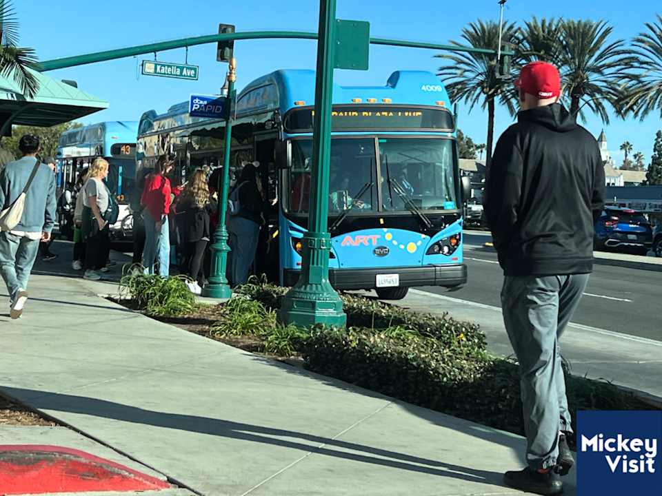 Art Shuttle bus stop near Disneyland