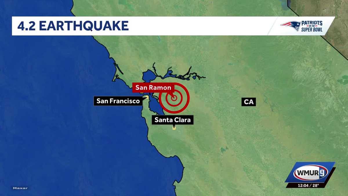 Earthquake in Northern California near site of Super Bowl LX