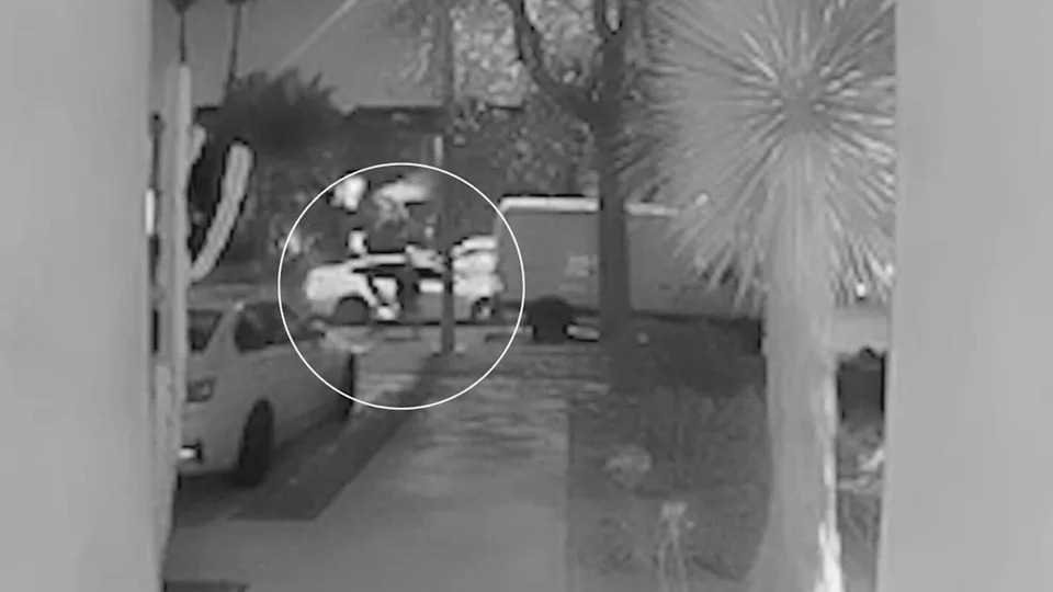 The trio left in a white sedan getaway car with a fourth suspect, the driver, inside.