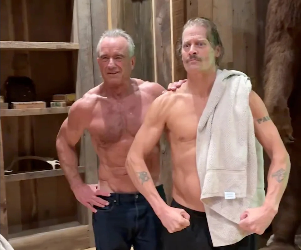 California Gov. Gavin Newsom said he is ‘banning’ Kid Rock from California for the ‘creepy’ workout video the MAGA musician appeared in last week with Health Secretary Robert F. Kennedy Jr (Robert F. Kennedy Jr./X)
