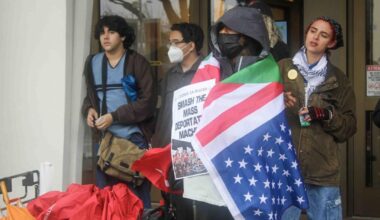 Students protest immigration policies at CSUF's Pollak Library | News