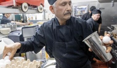 He is the Egg Man at 24th Street Cafe, and he has no plans for stoppin' | business