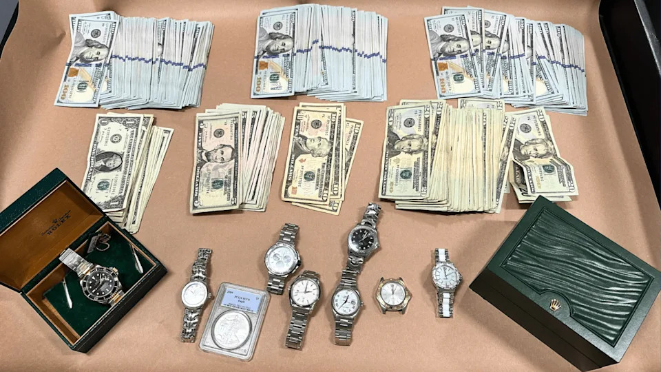 The Chilean burglary crew is accused of stealing over $3 million worth of jewelry, watches, cash and valuables from a Simi Valley jewelry store on May 25, 2025. (Ventura County District Attorney’s Office)